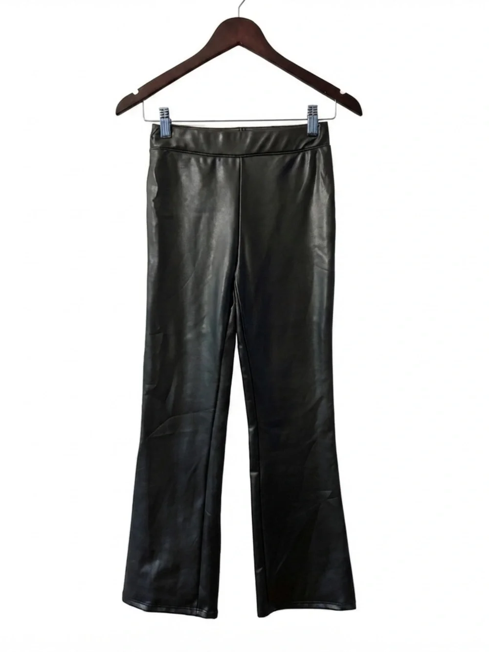 Big Girls Black Faux Leather Leggings